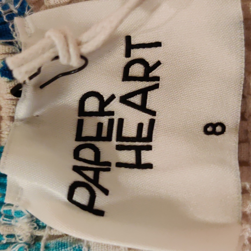 "PAPER HEARTS" Red and Blue Sleeveless Maxi Sundress with Spaghetti Straps - Picture 16 of 16